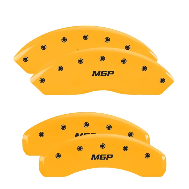 10248SMGPYL – MGP CALIPER Caliper Cover, Set Of 4 MGP Logo Powder Coated Yellow Aluminum